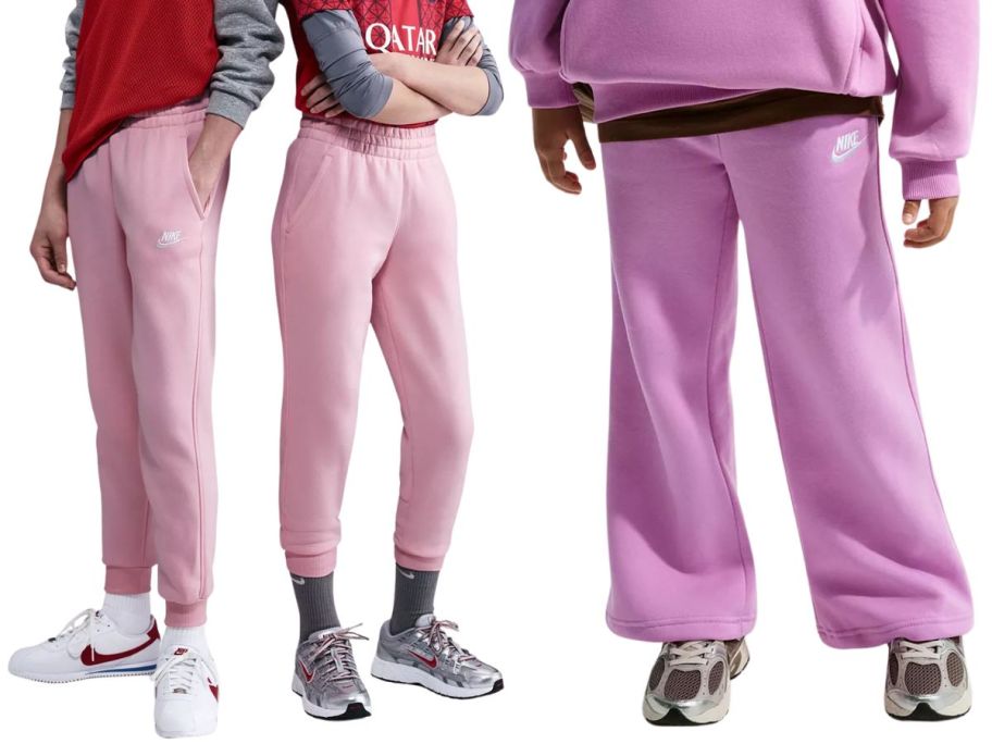 kids wearing nike sweatpants