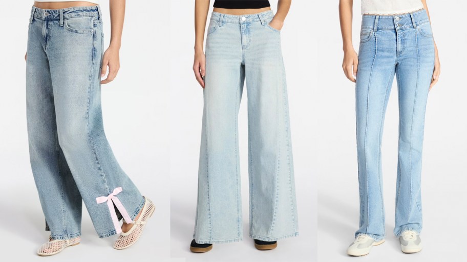 girl wearing blue jeans 