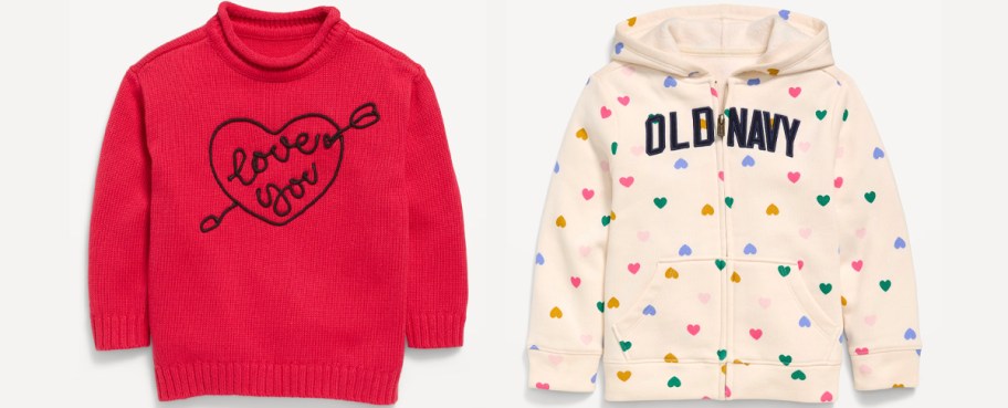 red and white toddler sweaters 