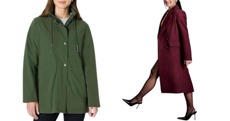 two women wearing amazon essentials outerwear