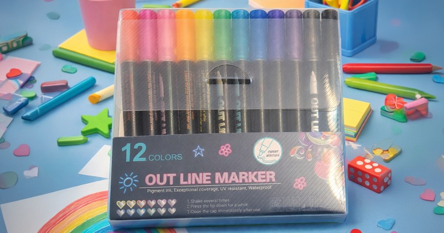 Metallic Outline Markers 12-Pack Just $3.99 Shipped on Amazon