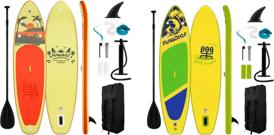 stock image of paddle board sets