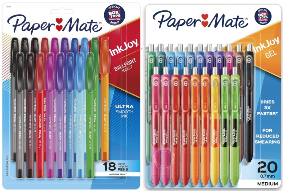 Two packages of Paper Mate InkJoy pens.