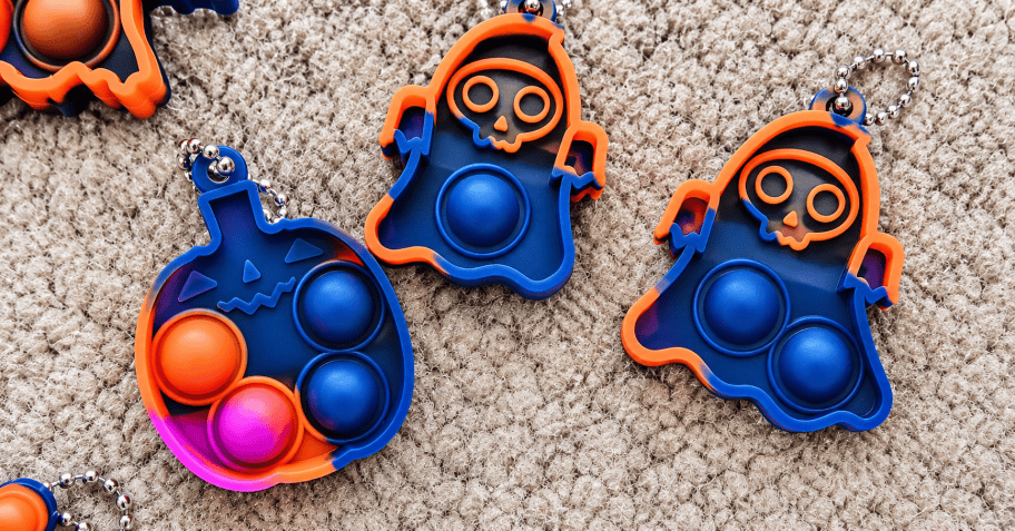 halloween fidget toys on carpet