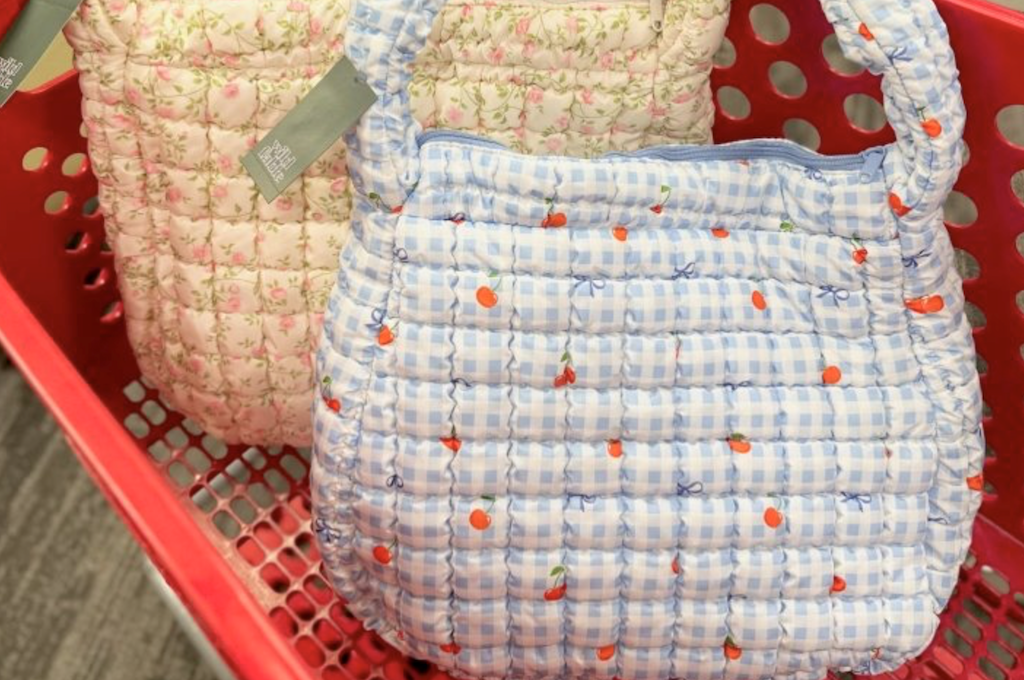 This Cherry Print Hobo Puffer Bag is Back In Stock at Target (But Not For Long!)