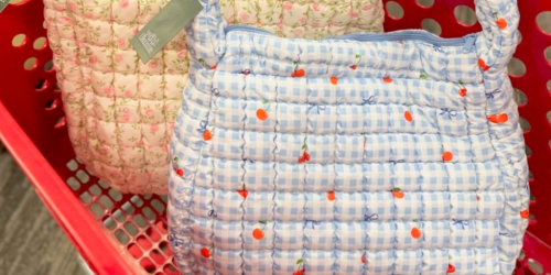 This Cherry Print Hobo Puffer Bag is Back In Stock at Target (But Not For Long!)