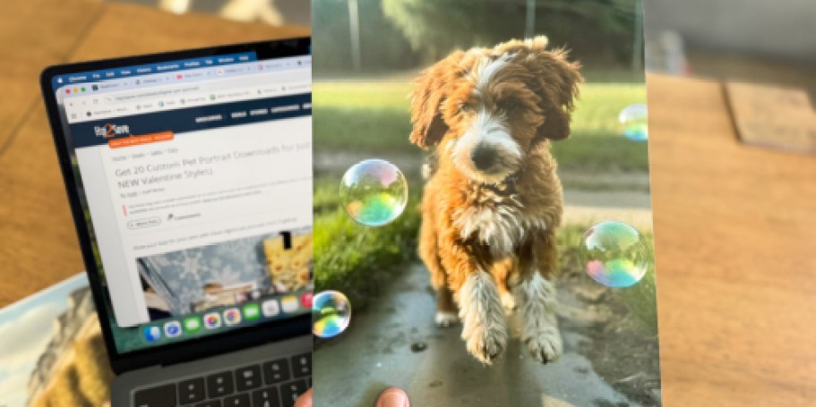 Get 20 Custom Pet Portrait Downloads for Just $3.99 (Includes NEW Valentine Styles)