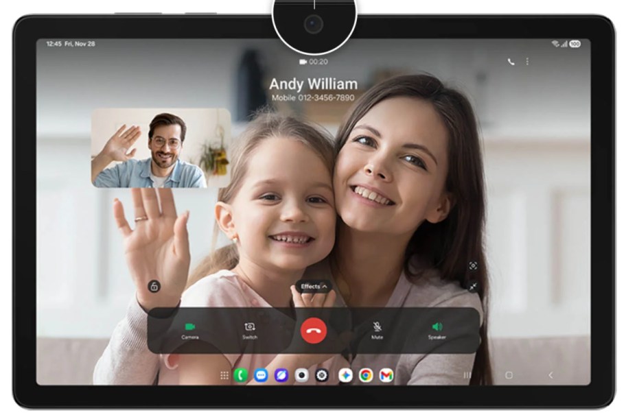 people video calling on tablet