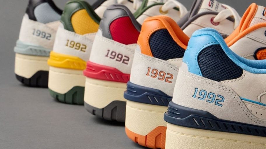 skechers mens sneaker heels in different color combos