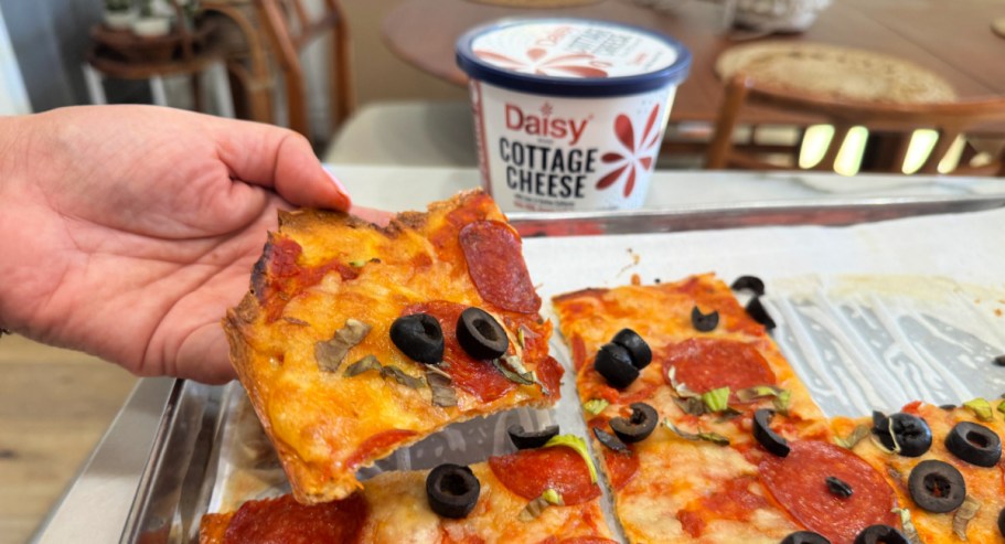 This Cottage Cheese Flatbread Pizza Crust has Just 2 Main Ingredients!