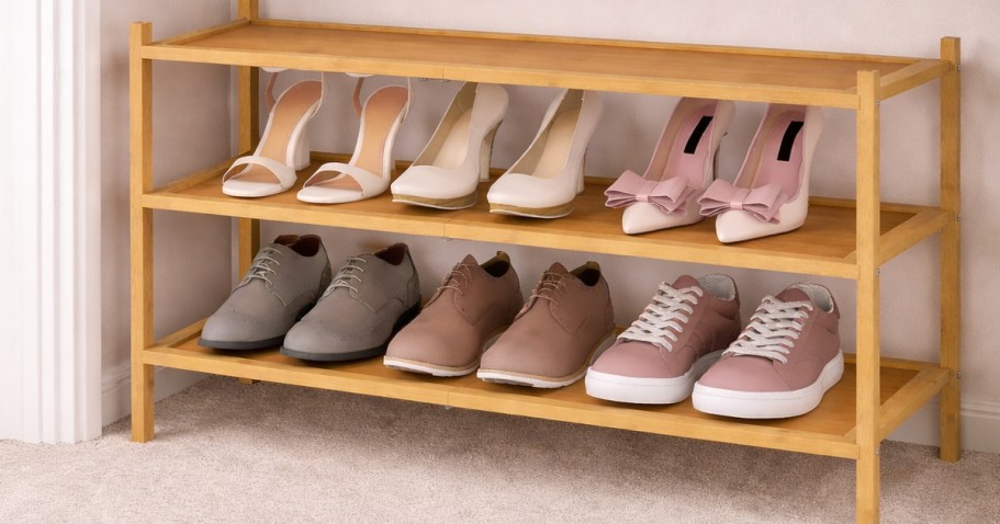 Bamboo Shoe Rack Only $15.59 on Amazon (Reg. $36)