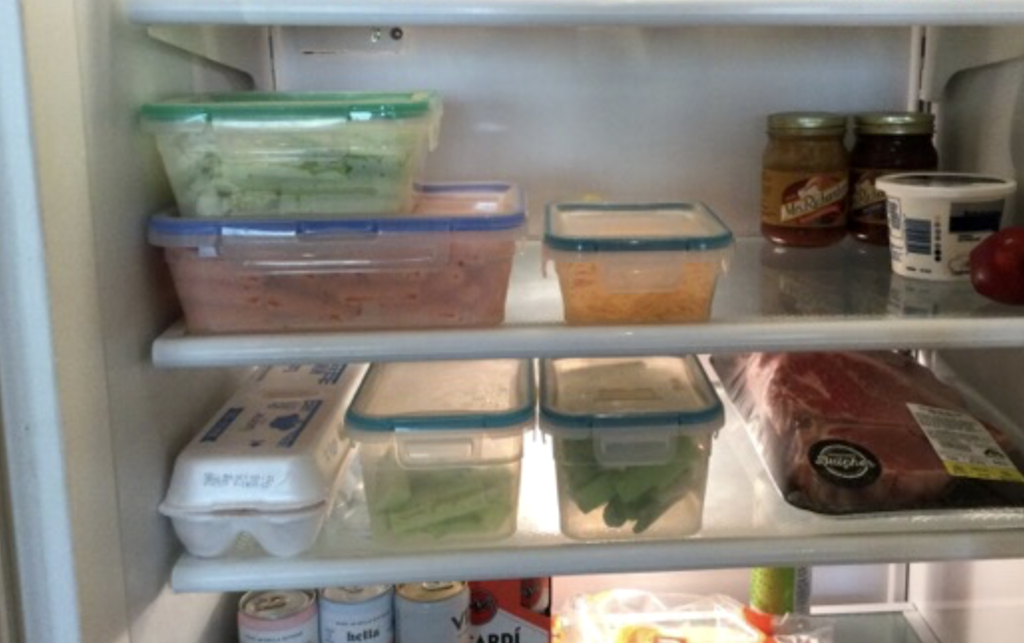 Snapware containers in fridge 