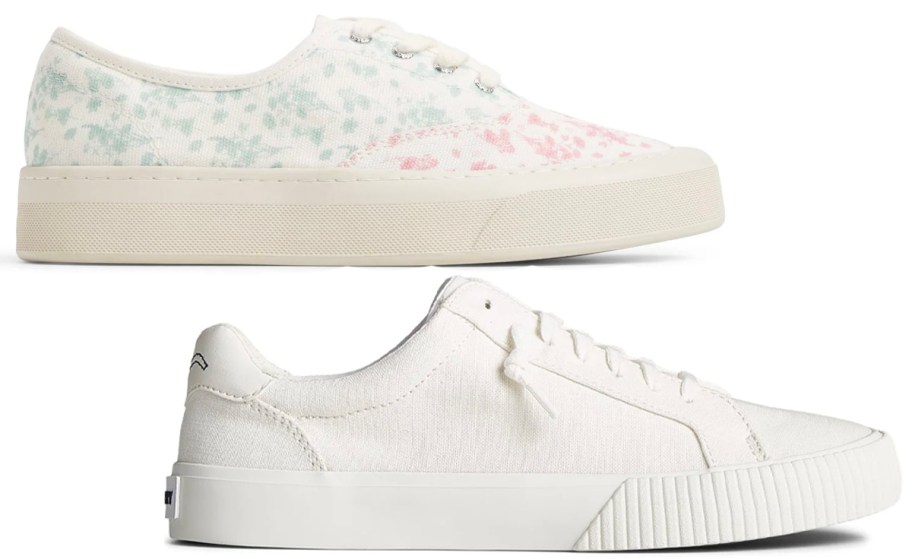 two white canvas shoes 