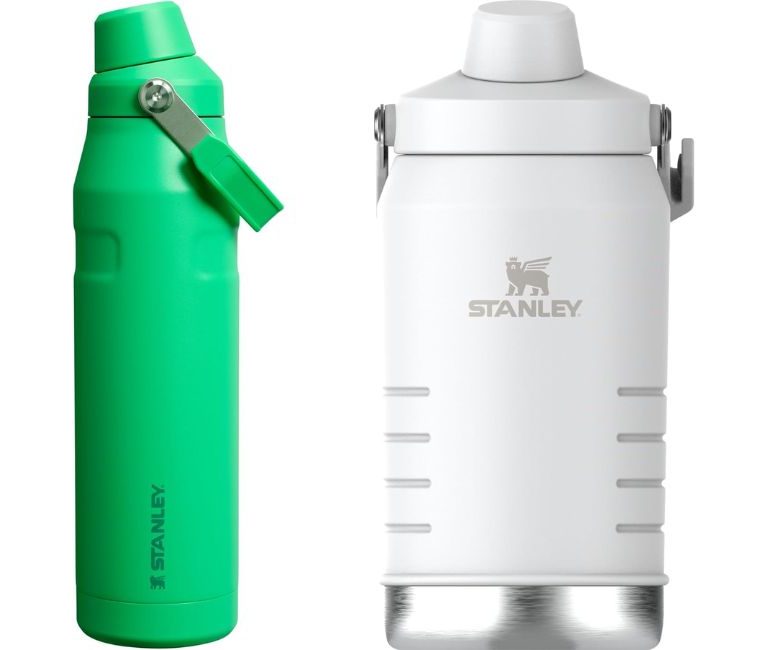 stock image of three different Stanley Cups in color difference 