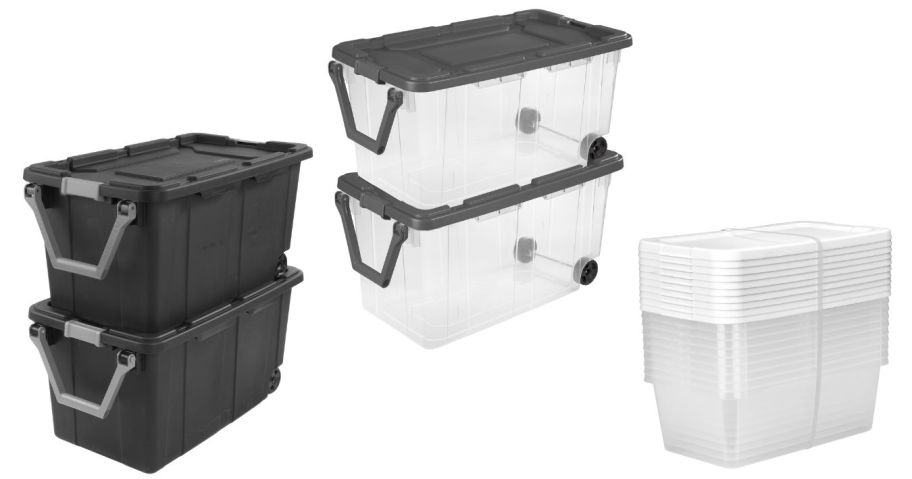 three sterilite storage sets