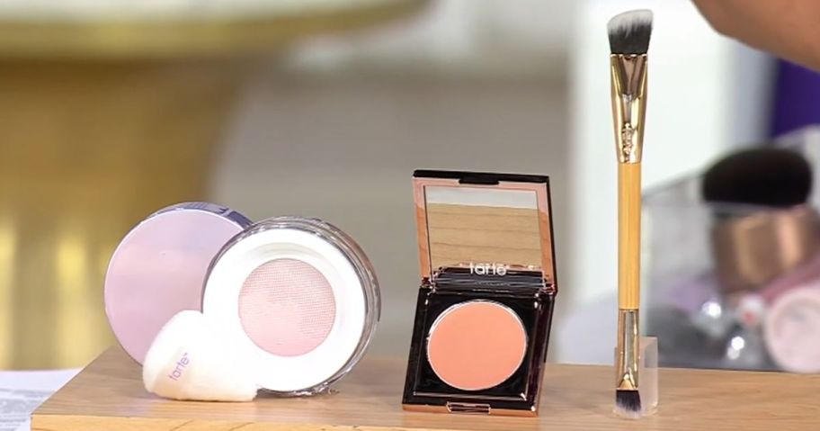 tarte CC Undereye Corrector & Creaseless Powder 3-Piece Set on display
