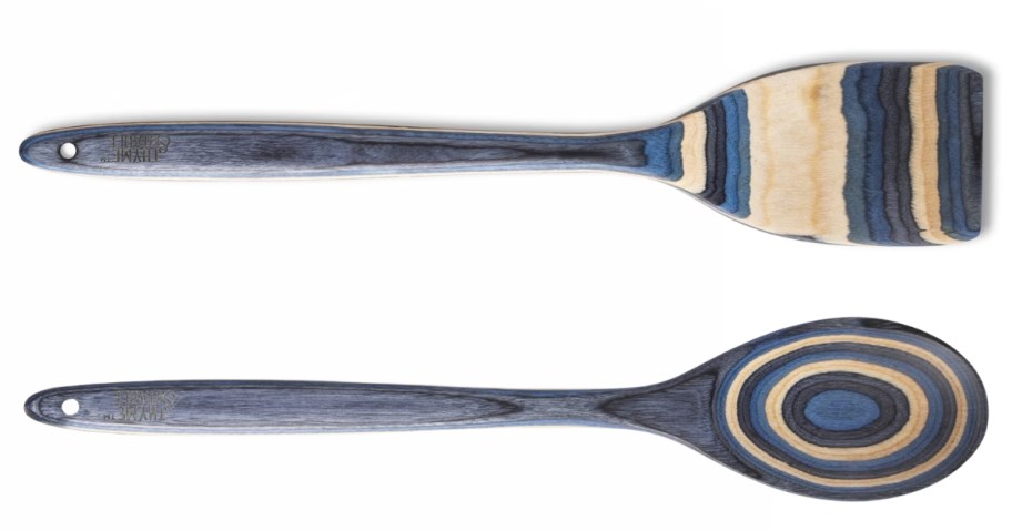 two wooden kitchen utensils