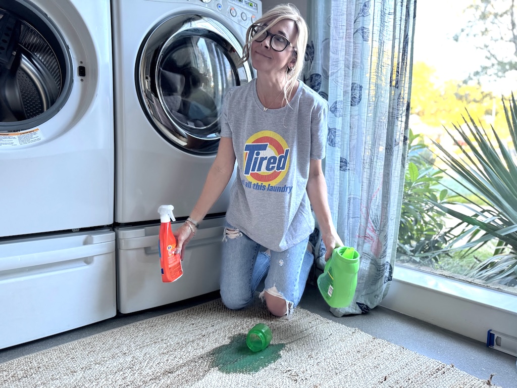 Collin wearing Woot Tired Tide graphic tee