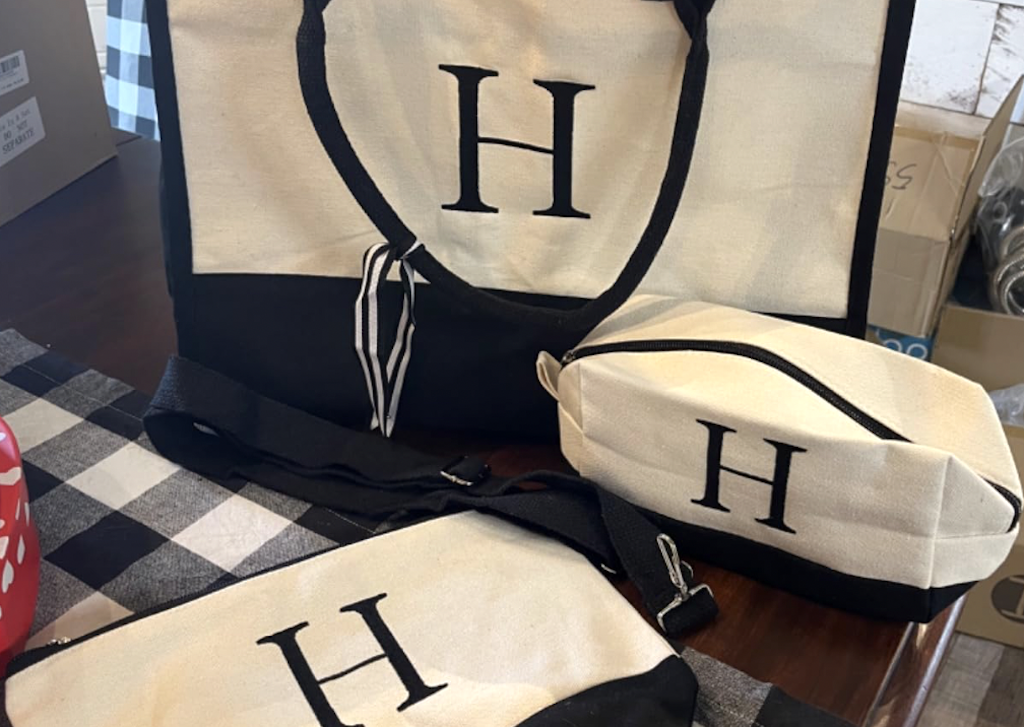 Initial Canvas Tote w/ 2 Makeup Bags Just $12.99 Shipped on Amazon | Valentine Gift Idea