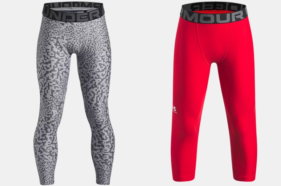 gray and red boys leggings 