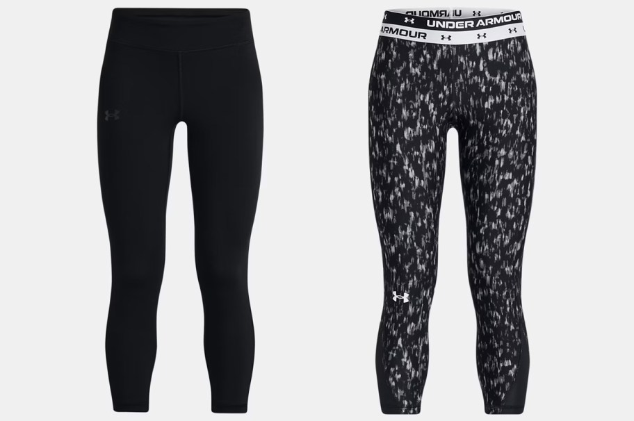 black and gray printed leggings 