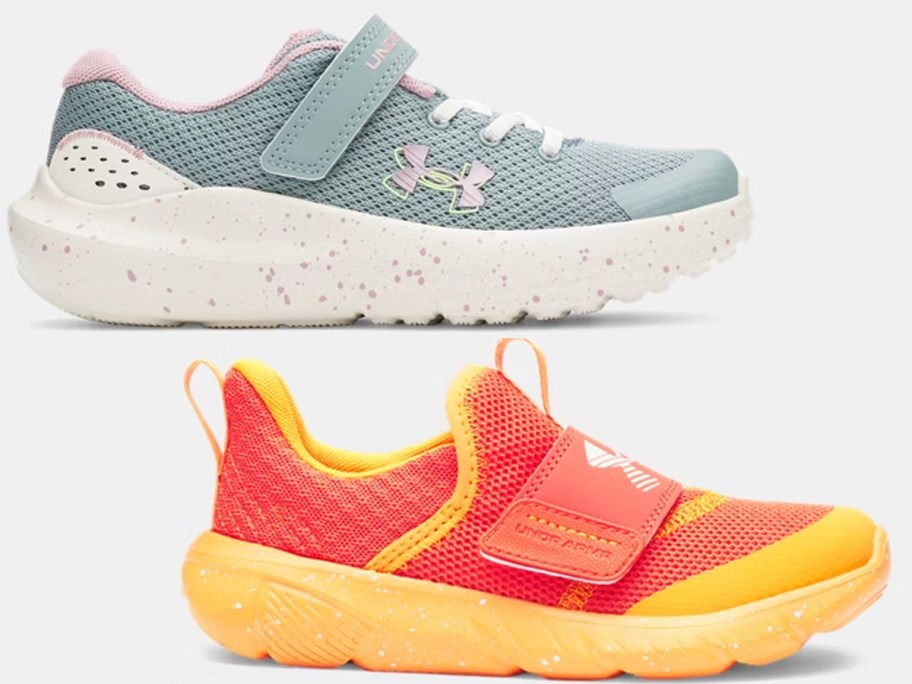 blue and orange under armour shoes 