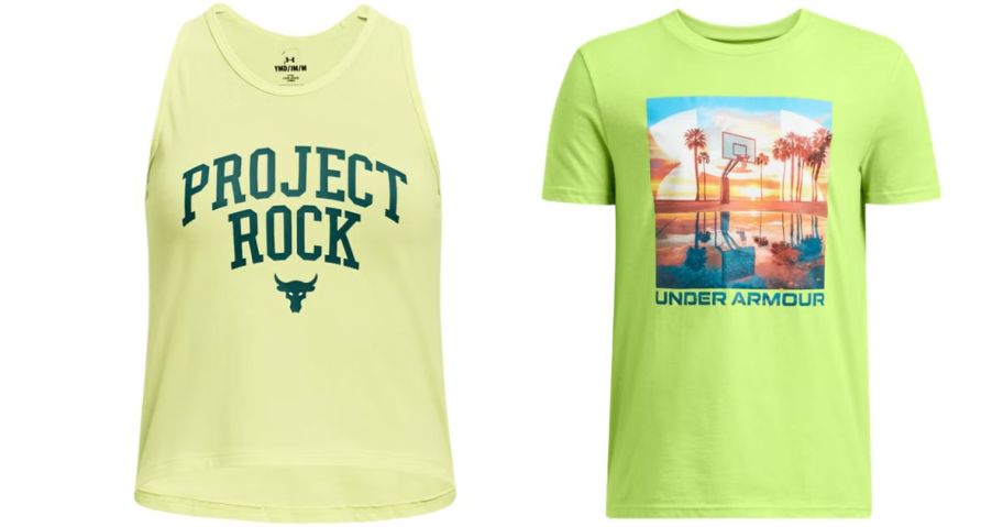 two under armour kids tops