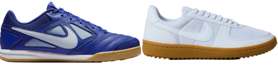 blue and white nike shoes