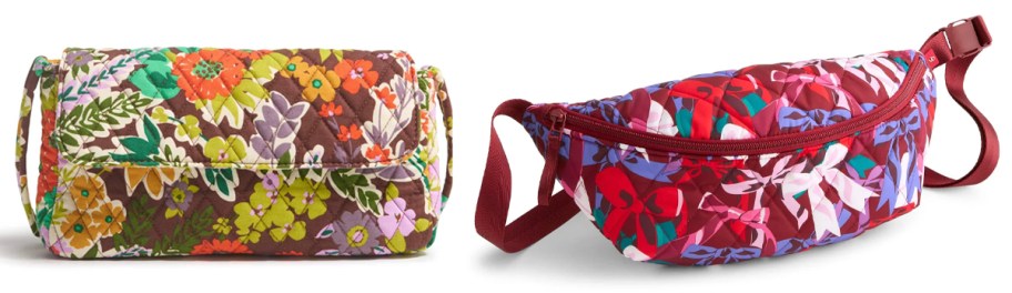 floral shoulder and belt bags 