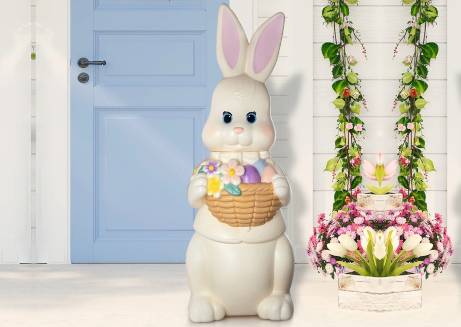 This Nostalgic Walmart Blow Mold Bunny May Sell Out Before Easter!