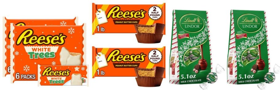 three holiday candies