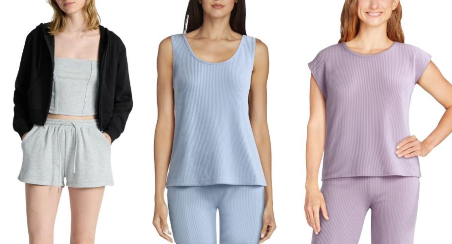 Three different walmart lounge sets