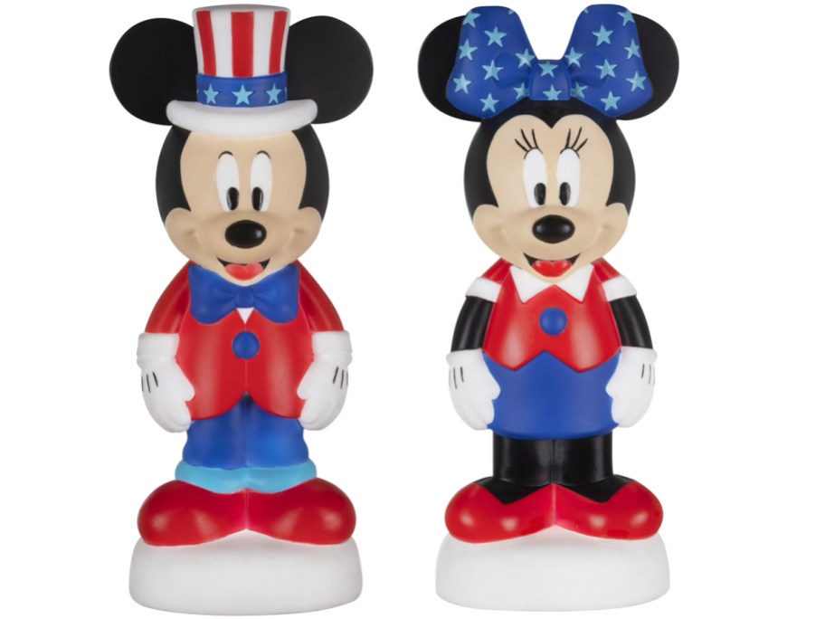 mickey and minnie mouse patriotic blow molds