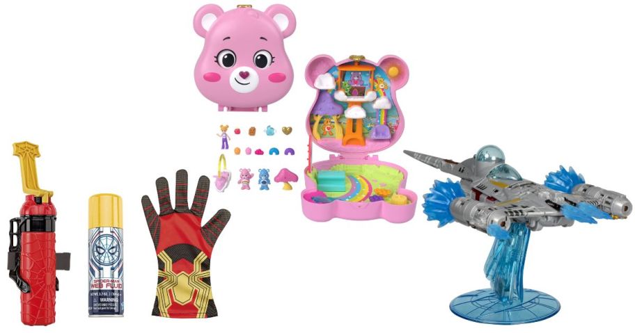 marvel, polly pocket, and transformers toys