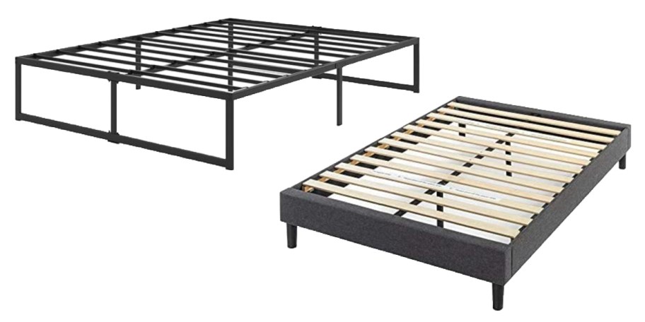 metal bedframe and upholstered bedframe