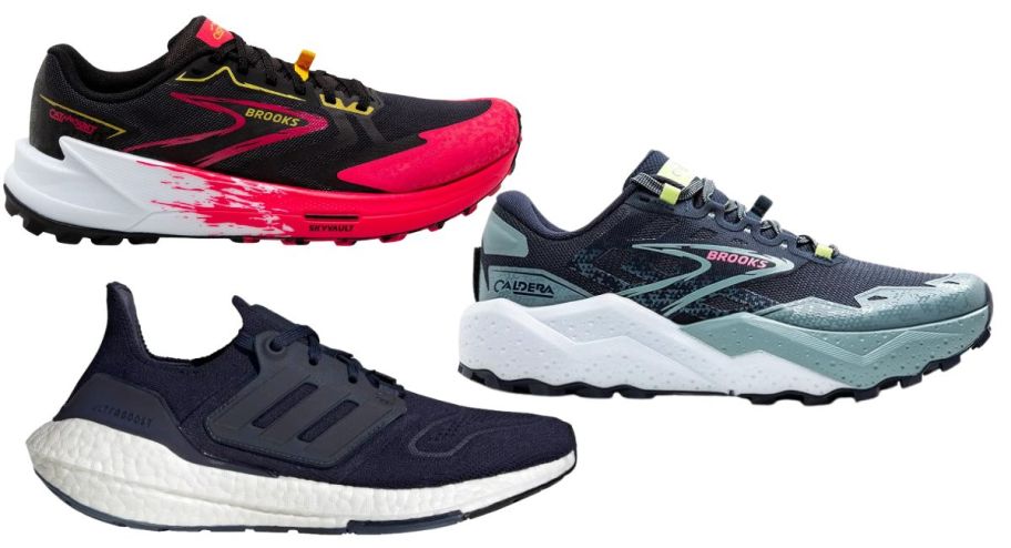 Stock image of three different woot sneakers on sale