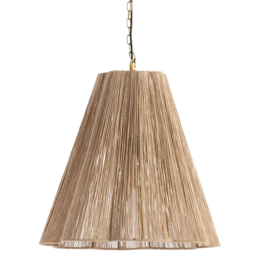 stock photo of jute pendant light