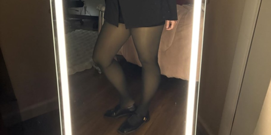 Fleece-Lined Tights Just $6.49 on Amazon | Looks Like Pantyhose, But Warmer!