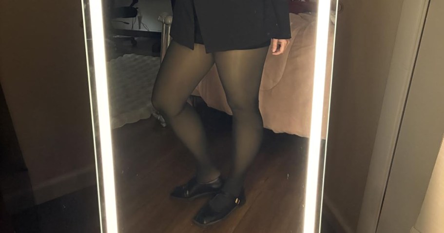 Fleece-Lined Tights Just $6.49 on Amazon | Looks Like Pantyhose, But Warmer!