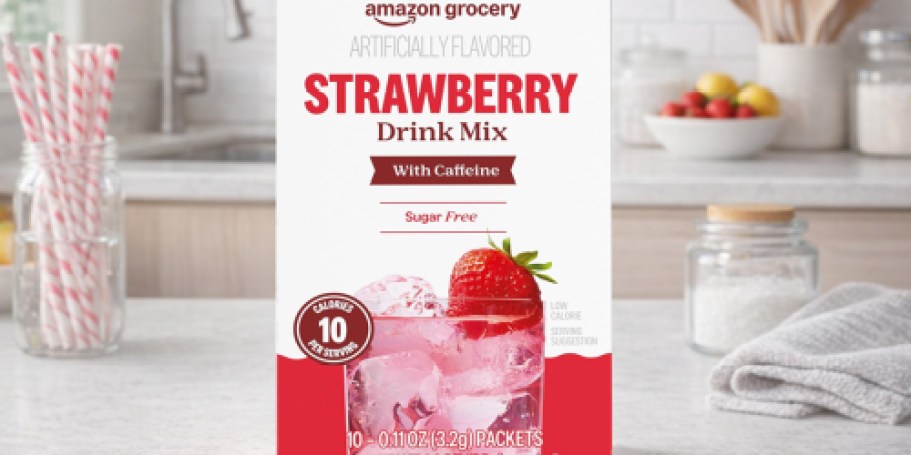 Amazon Grocery Strawberry Drink Mix Only $1 Shipped