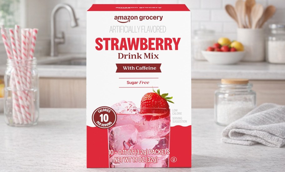 Amazon Grocery Strawberry Drink Mix Only $1 Shipped