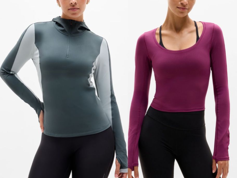 Athleta hoodies and sweatshirts in a variety of colors