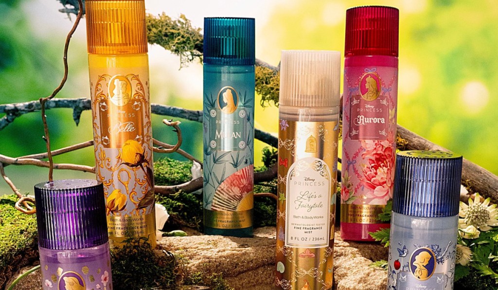 Bath & body Works, Disney fragrance miss on display in outdoor background