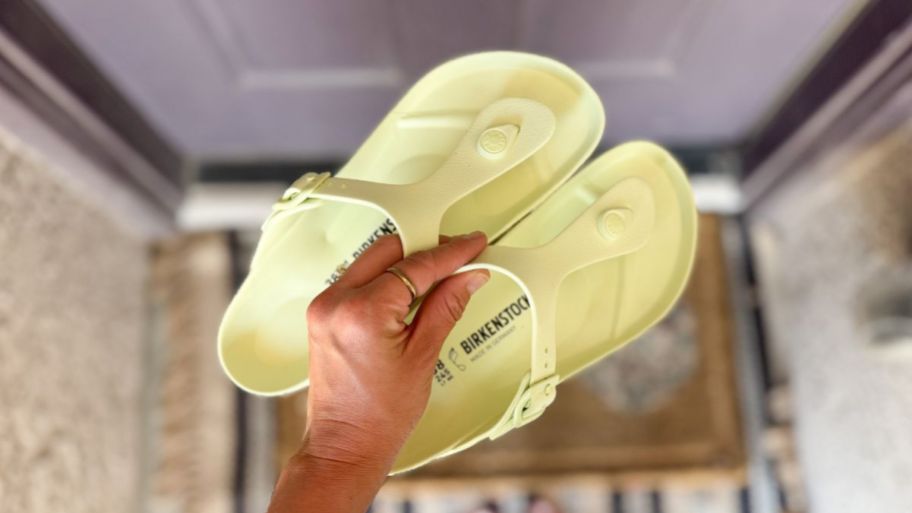 Birks sandals in lime green