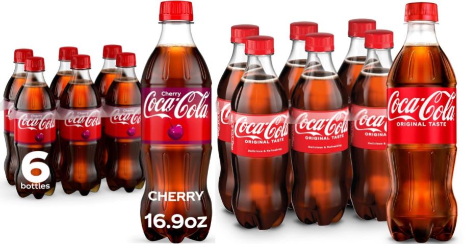 stock image of two coca cola 6 pack
