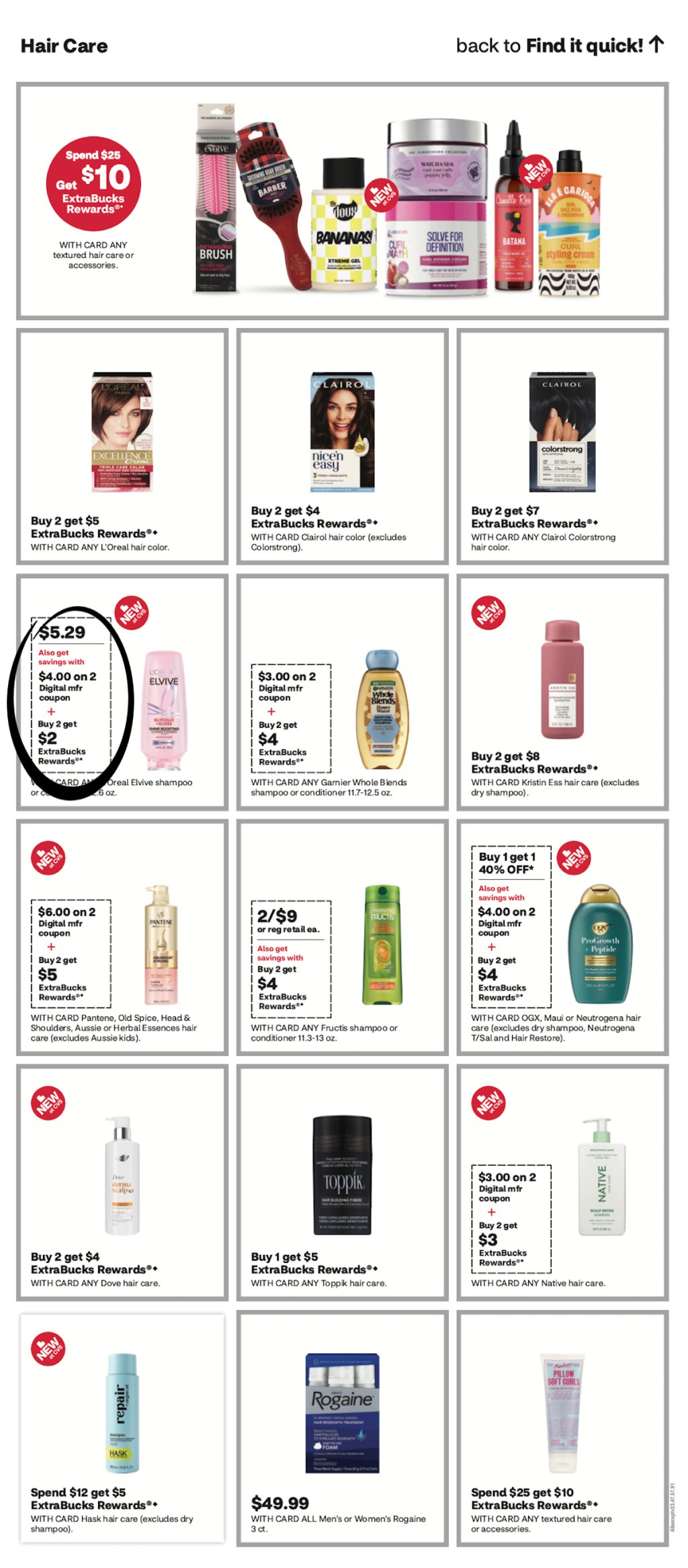page from CVS ad