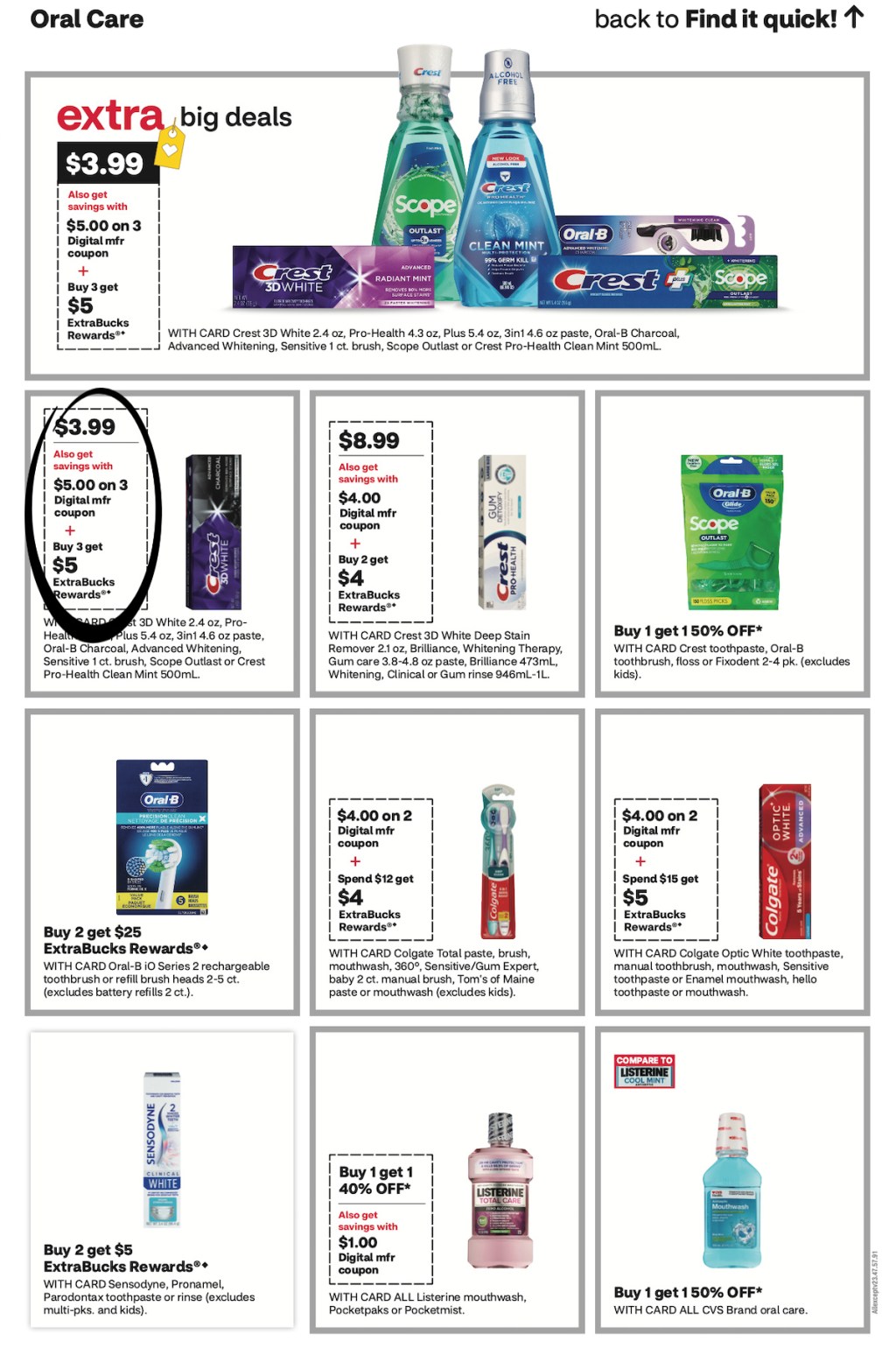 page from CVS ad