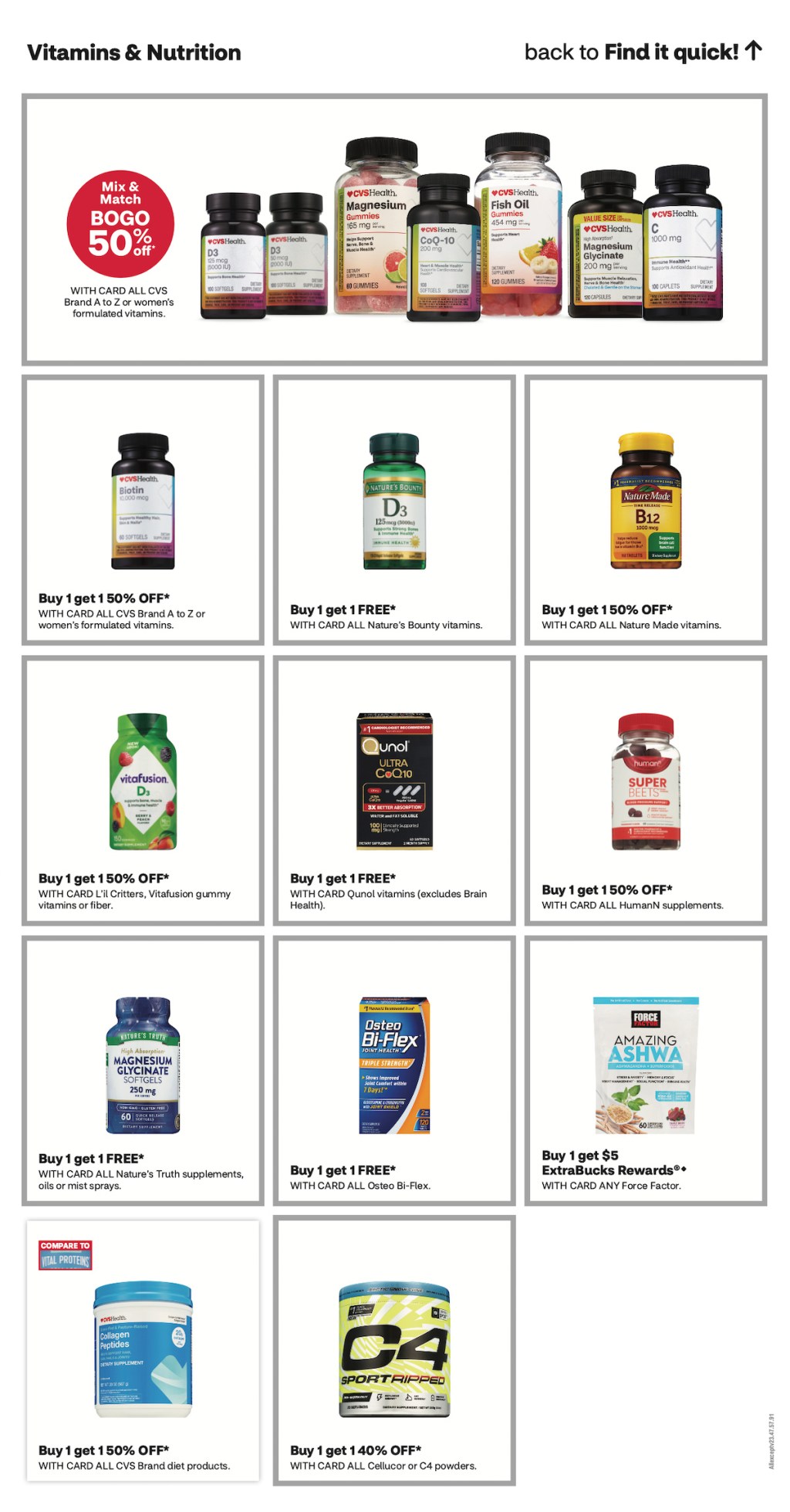 page from CVS ad