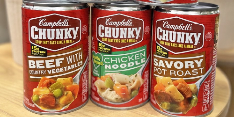 THREE Campbell’s Chunky Soups Just $4.60 Shipped on Amazon (Only $1.53 Each)
