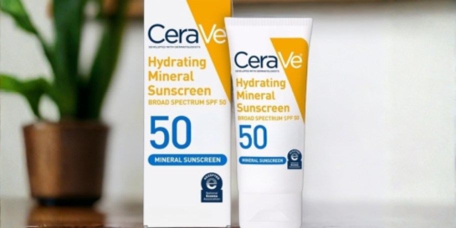 CeraVe SPF 50 Mineral Sunscreen Only $6.49 Shipped on Amazon